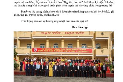Hướng tới mốc son 65 năm trường THPT Lý Tự Trọng